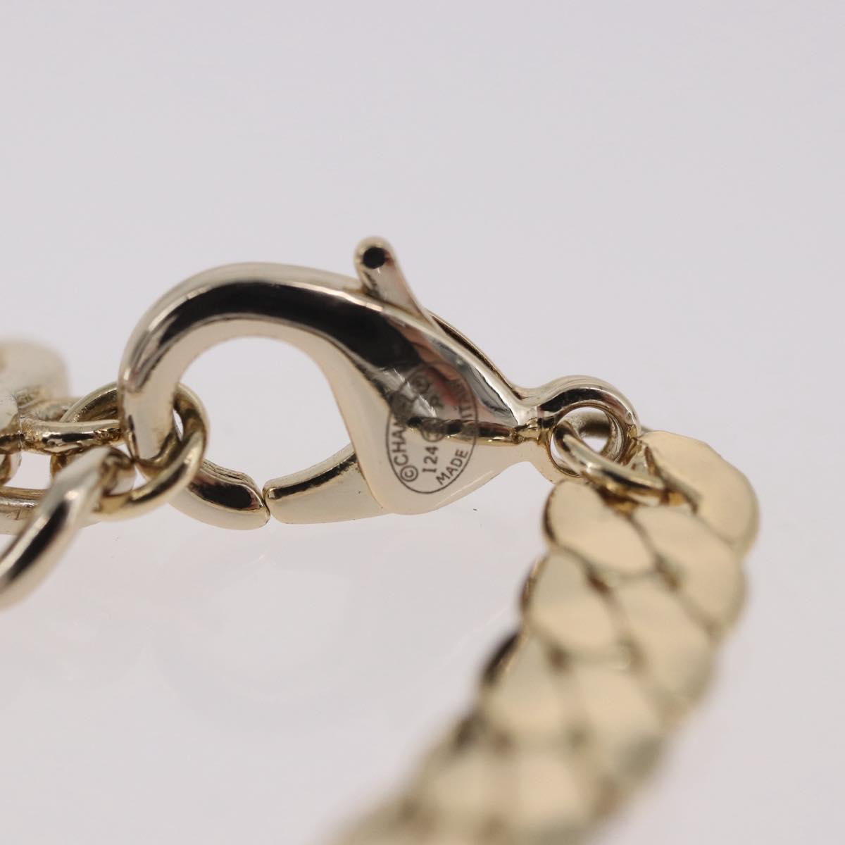 CHANEL Necklace metal Gold Tone CC Auth ka4882SAM