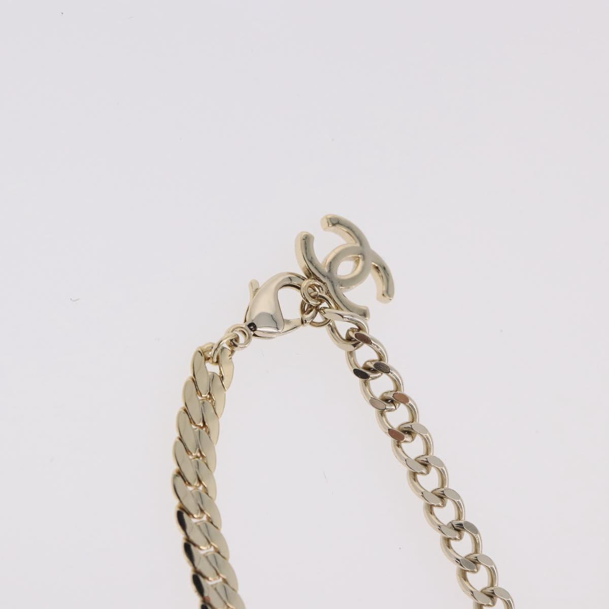 CHANEL Necklace metal Gold Tone CC Auth ka4882SAM