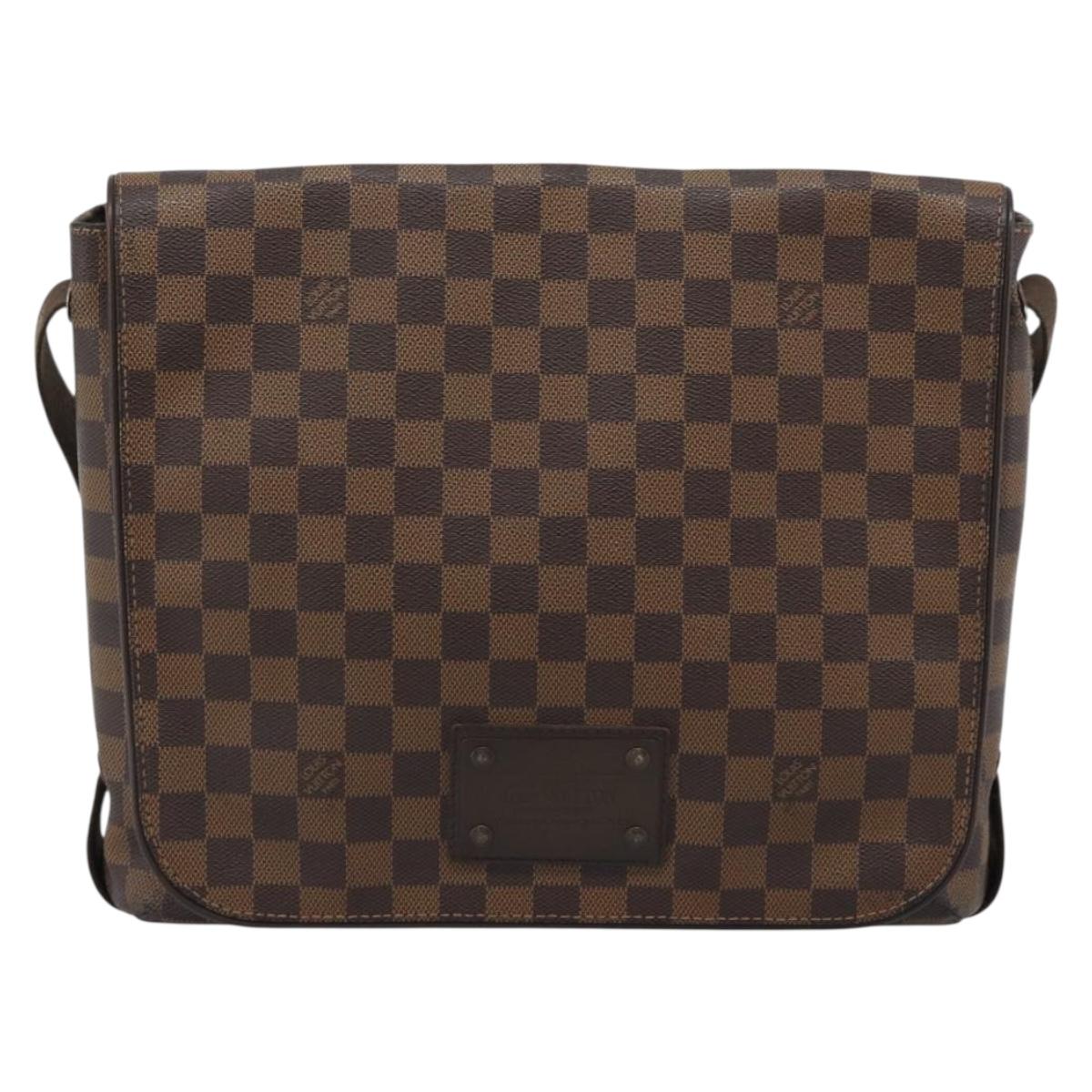 LOUIS VUITTON Damier Ebene Brooklyn MM Shoulder Bag N51211 LV Auth ka4886