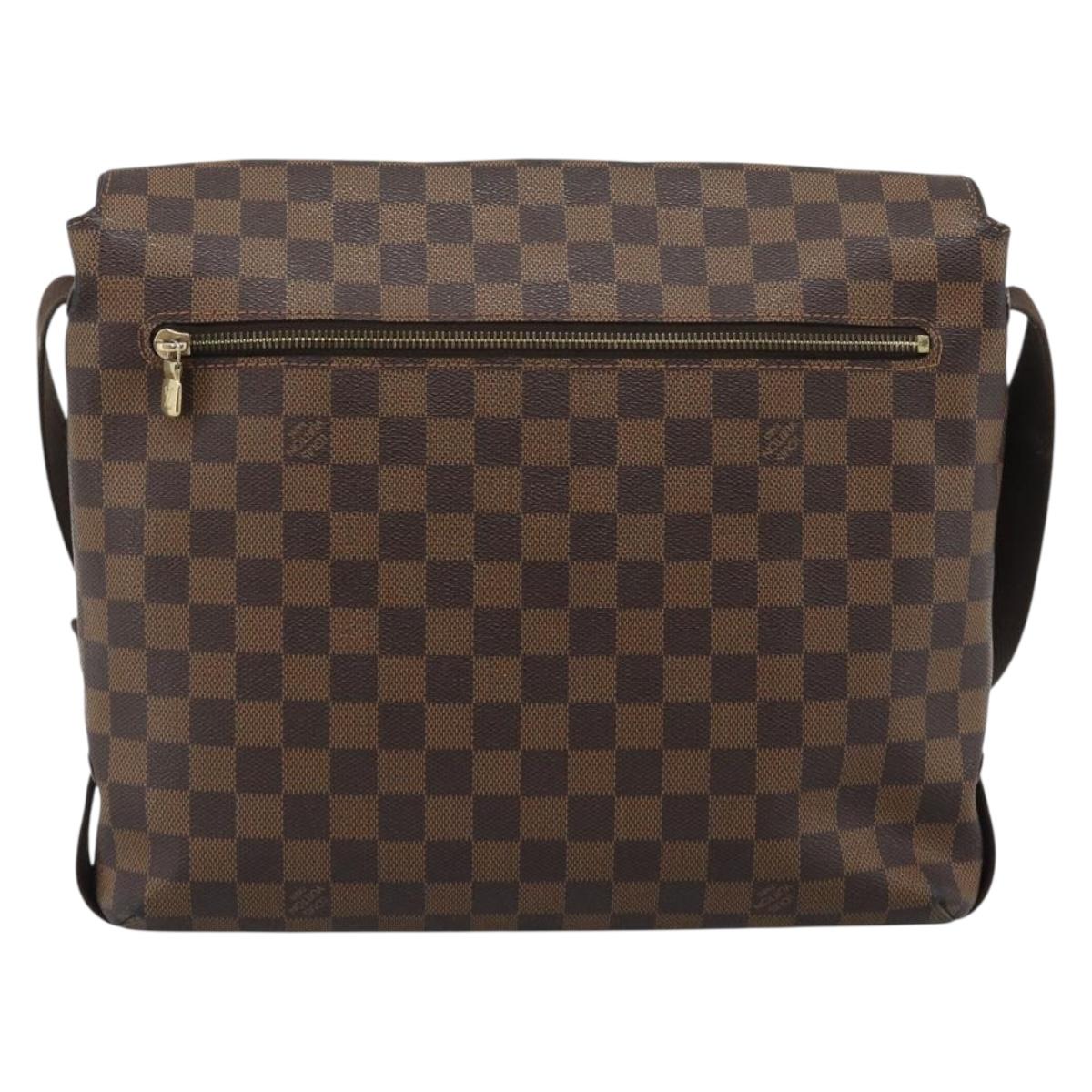 LOUIS VUITTON Damier Ebene Brooklyn MM Shoulder Bag N51211 LV Auth ka4886
