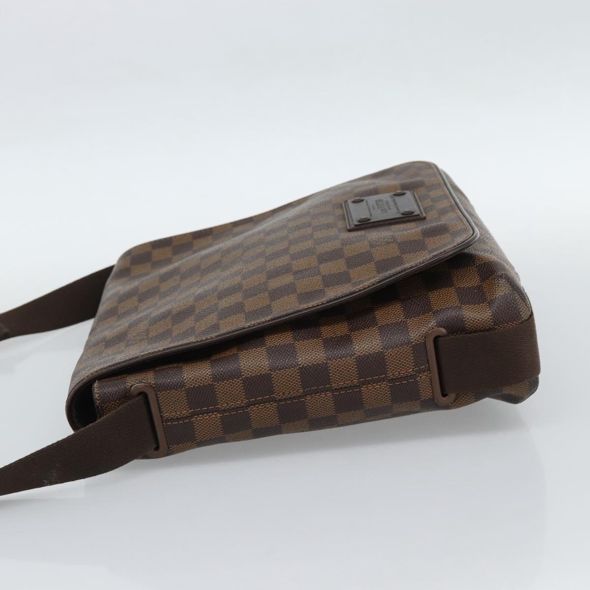 LOUIS VUITTON Damier Ebene Brooklyn MM Shoulder Bag N51211 LV Auth ka4886