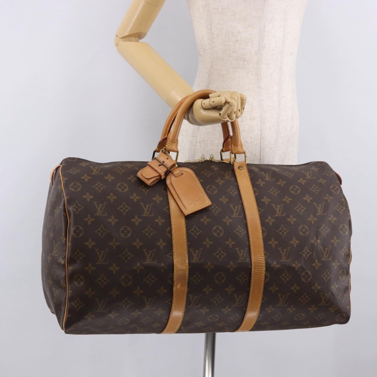 LOUIS VUITTON Monogram Keepall 45 Boston Bag M41428 LV Auth ka4887