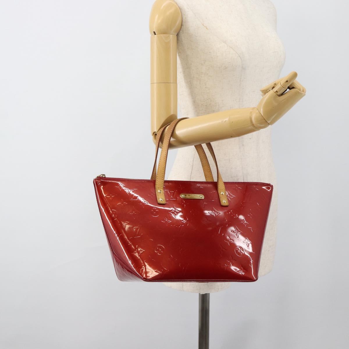 LOUIS VUITTON Monogram Vernis Bellevue PM Bag Pomme D'amour M93583 Auth ka4891