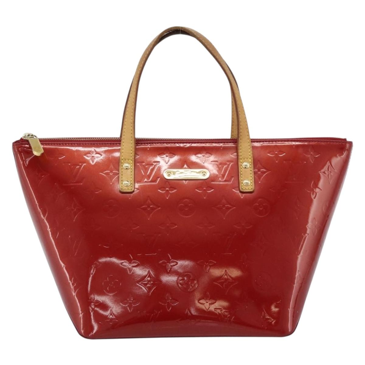 LOUIS VUITTON Monogram Vernis Bellevue PM Bag Pomme D'amour M93583 Auth ka4891
