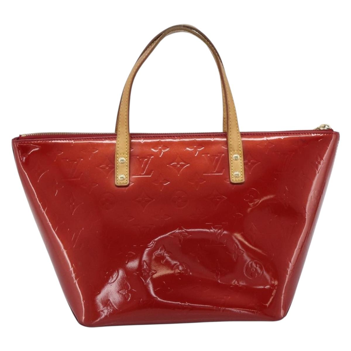 LOUIS VUITTON Monogram Vernis Bellevue PM Bag Pomme D'amour M93583 Auth ka4891
