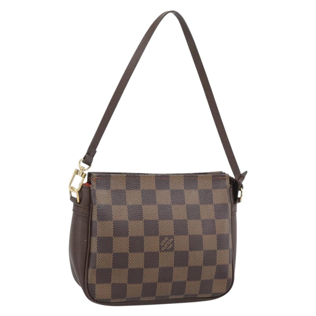 LOUIS VUITTON Damier Ebene Trousse Makeup Pouch N51982 LV Auth ka4893V