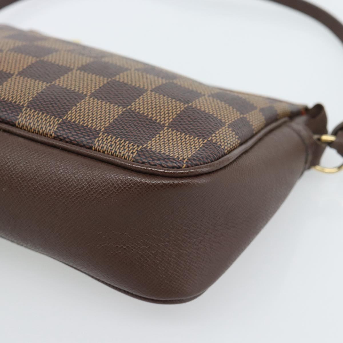 LOUIS VUITTON Damier Ebene Trousse Makeup Pouch N51982 LV Auth ka4893V