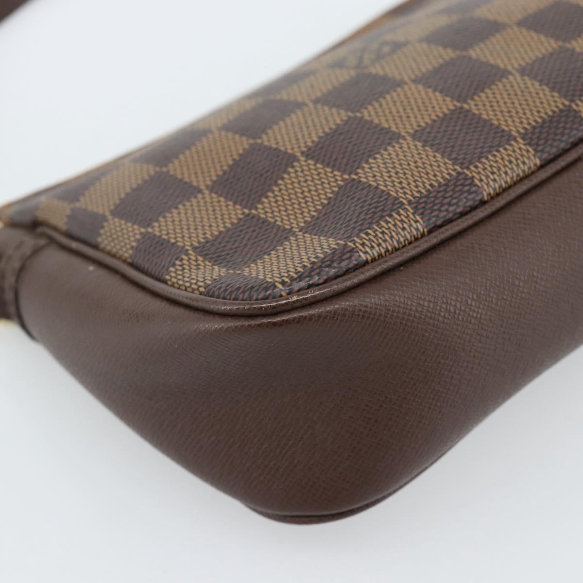 LOUIS VUITTON Damier Ebene Trousse Makeup Pouch N51982 LV Auth ka4893V