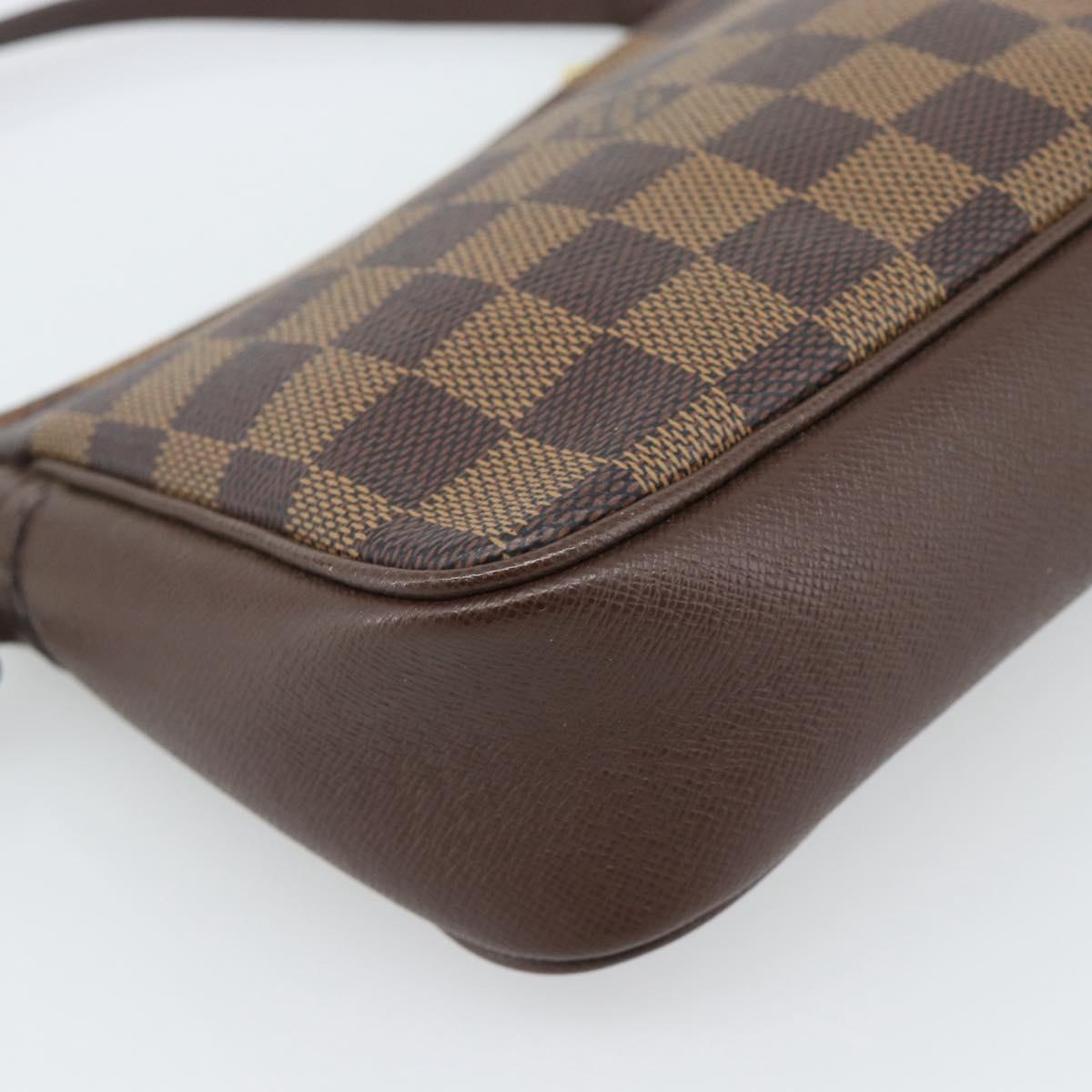 LOUIS VUITTON Damier Ebene Trousse Makeup Pouch N51982 LV Auth ka4893V