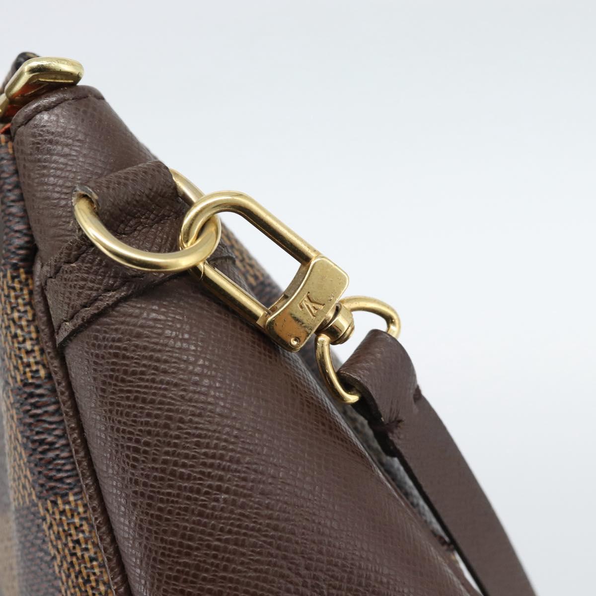 LOUIS VUITTON Damier Ebene Trousse Makeup Pouch N51982 LV Auth ka4893V
