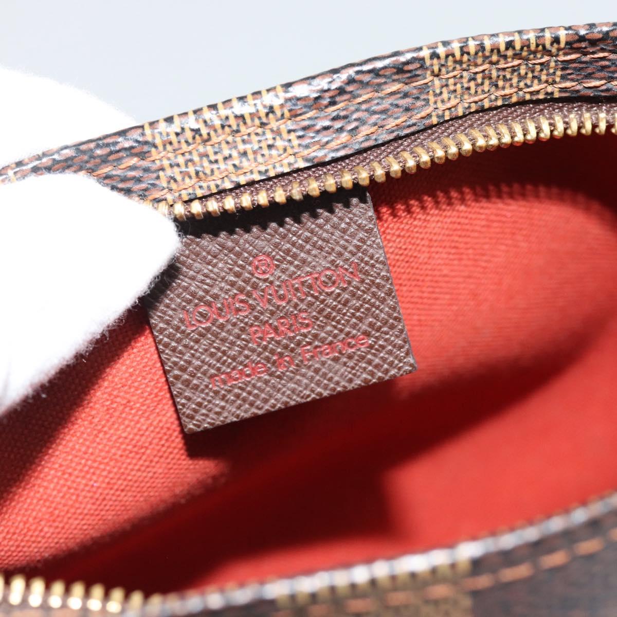 LOUIS VUITTON Damier Ebene Trousse Makeup Pouch N51982 LV Auth ka4893V