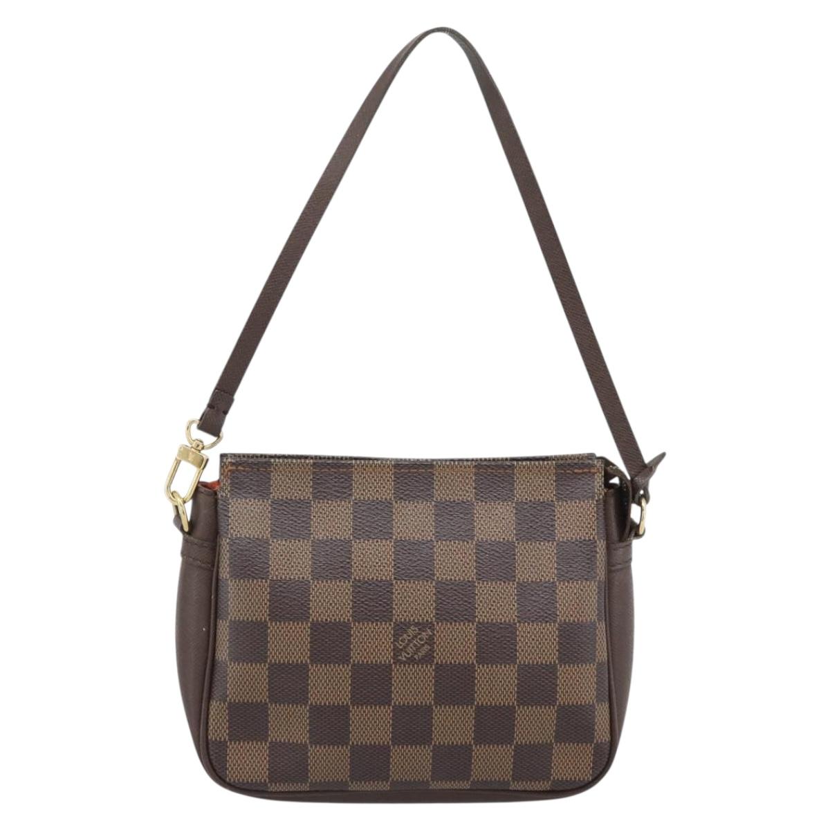 LOUIS VUITTON Damier Ebene Trousse Makeup Pouch N51982 LV Auth ka4893V