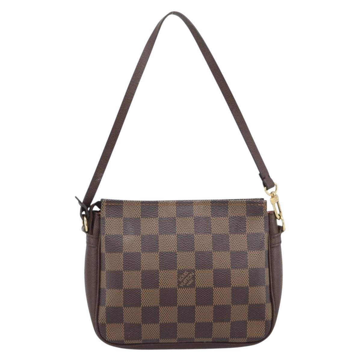 LOUIS VUITTON Damier Ebene Trousse Makeup Pouch N51982 LV Auth ka4893V