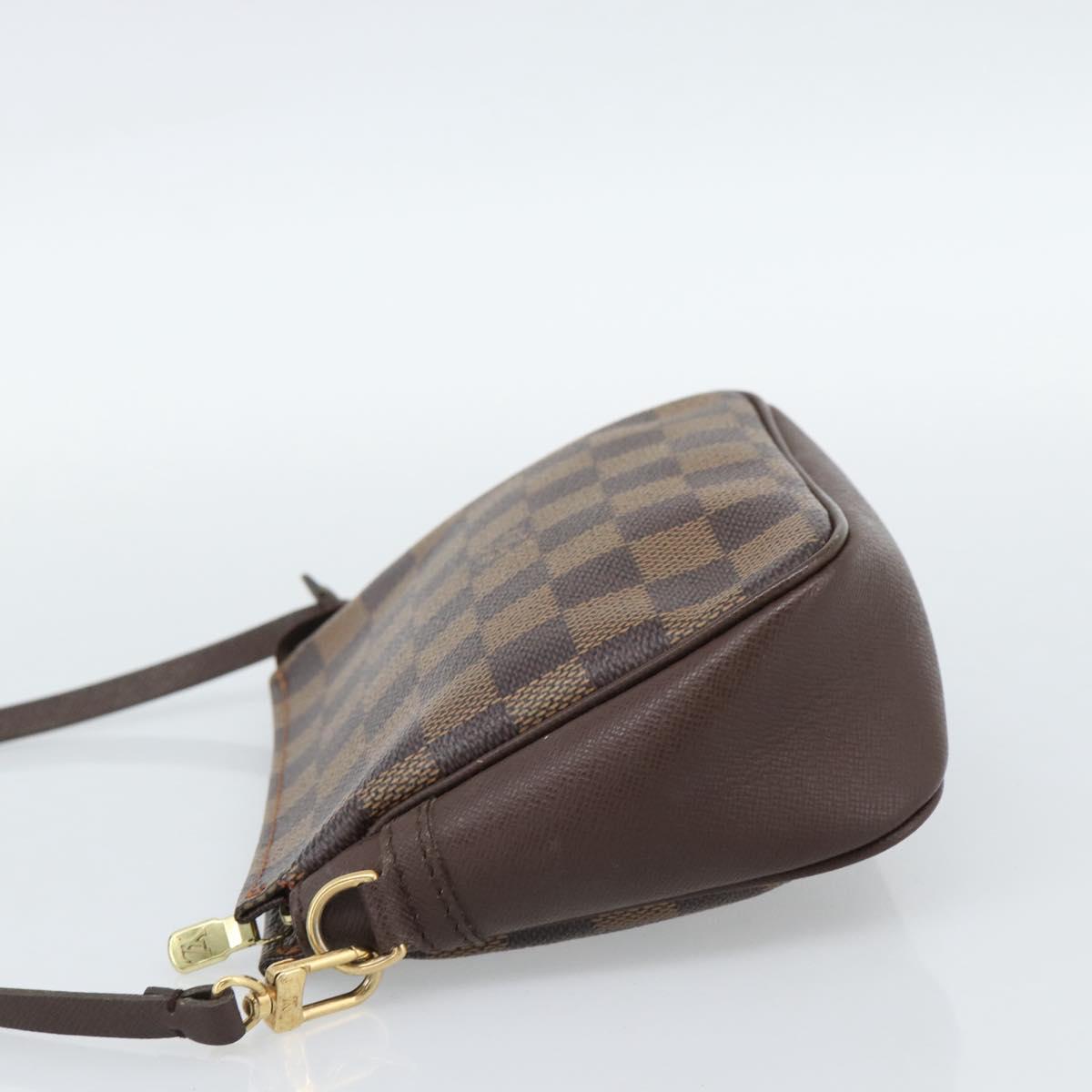 LOUIS VUITTON Damier Ebene Trousse Makeup Pouch N51982 LV Auth ka4893V