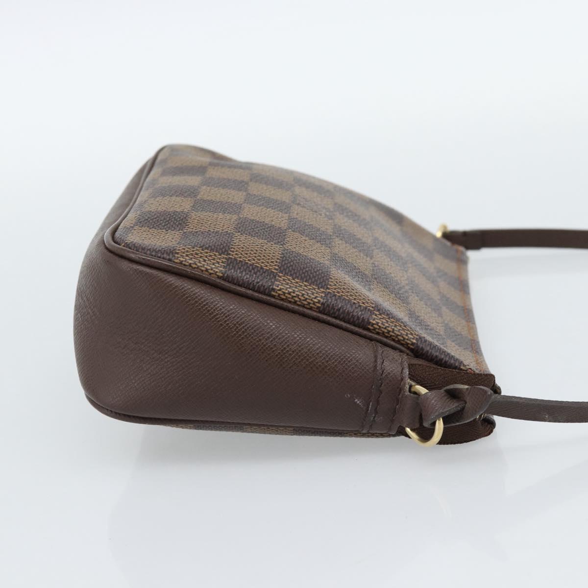 LOUIS VUITTON Damier Ebene Trousse Makeup Pouch N51982 LV Auth ka4893V