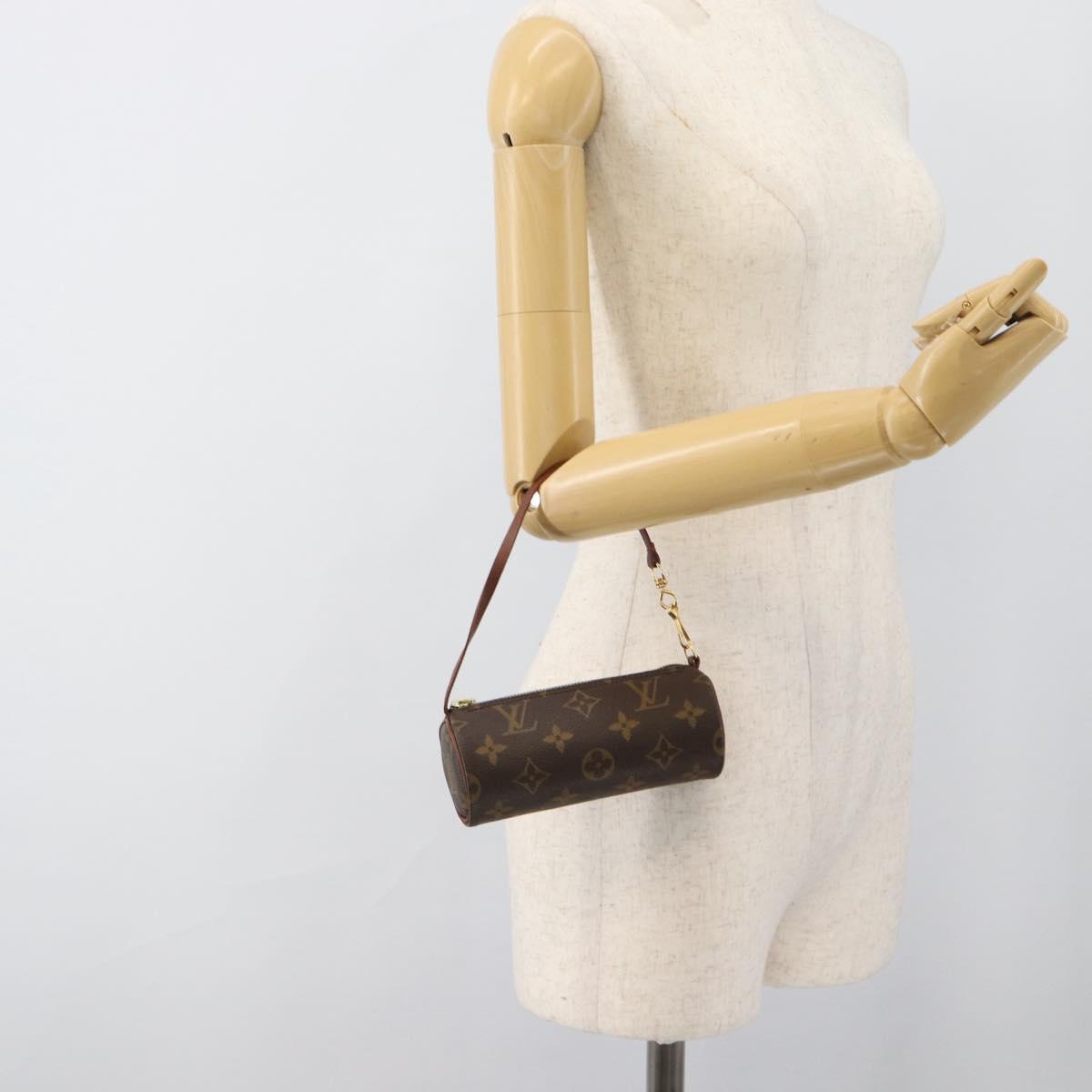 LOUIS VUITTON Monogram Papillon Pouch LV Auth ka4902