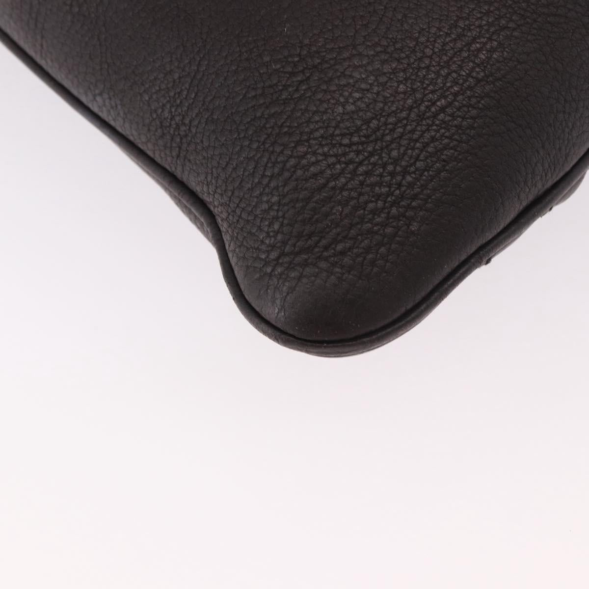GUCCI Shoulder Bag Leather Brown Silver 233329 Auth ka4905
