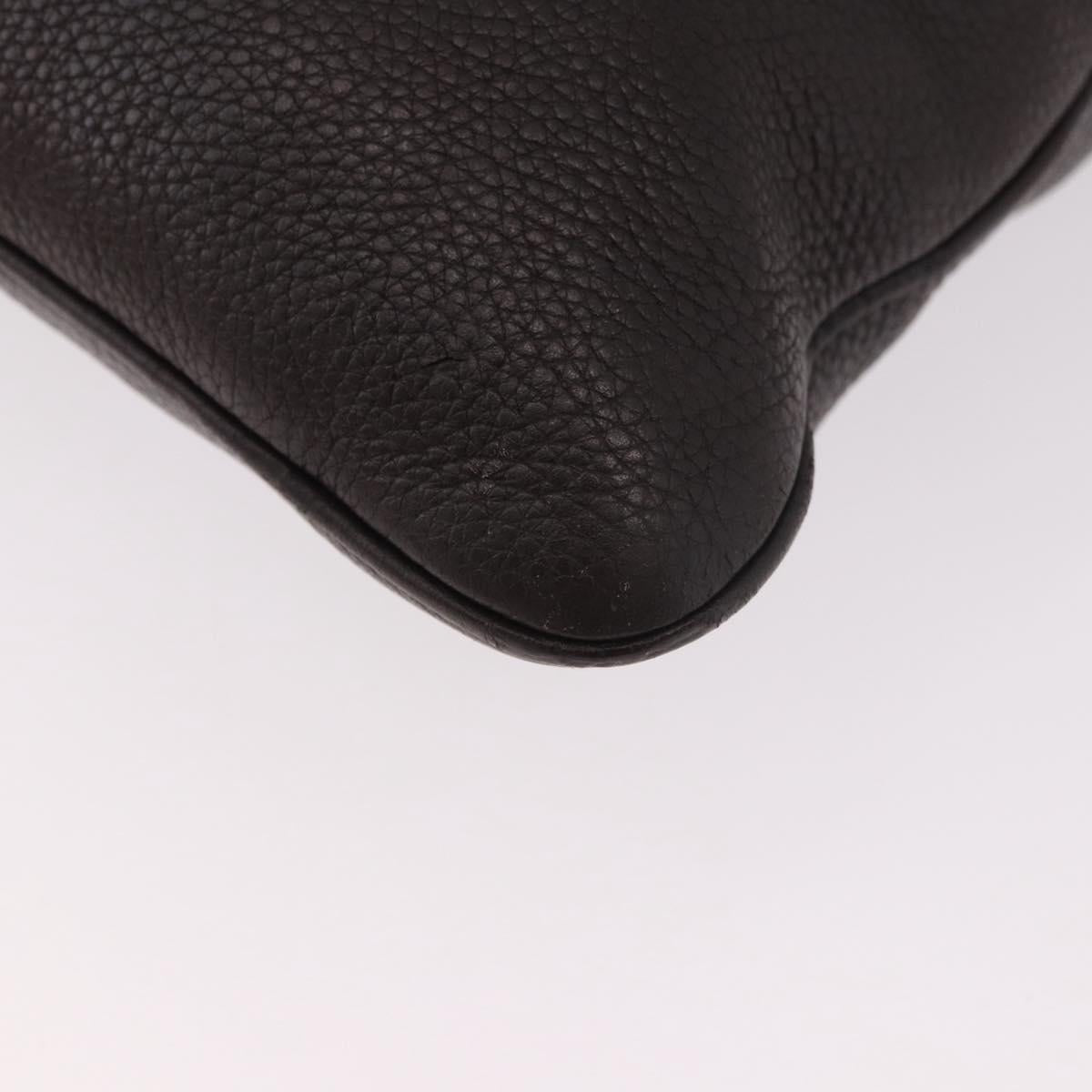 GUCCI Shoulder Bag Leather Brown Silver 233329 Auth ka4905
