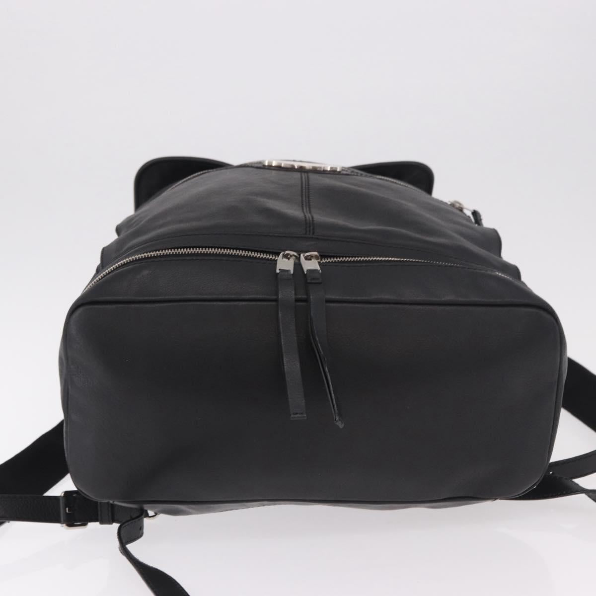 BALENCIAGA Backpack Leather Black Silver 340138 Auth ka4909