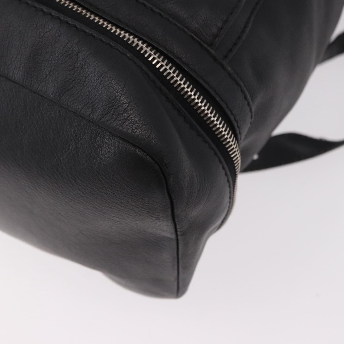 BALENCIAGA Backpack Leather Black Silver 340138 Auth ka4909