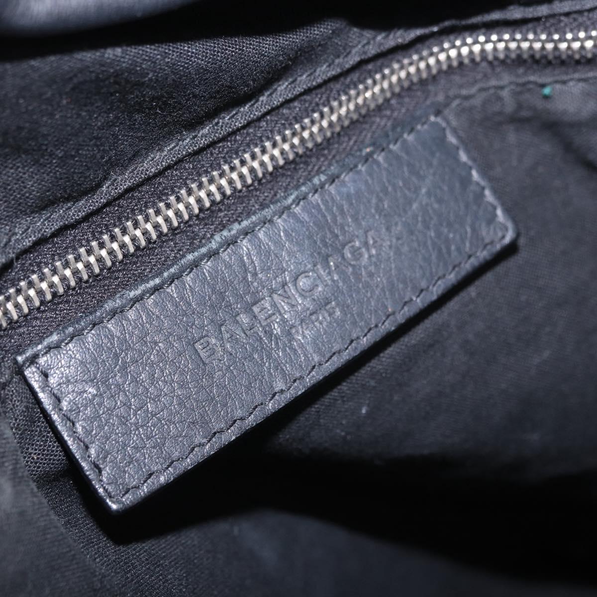 BALENCIAGA Backpack Leather Black Silver 340138 Auth ka4909