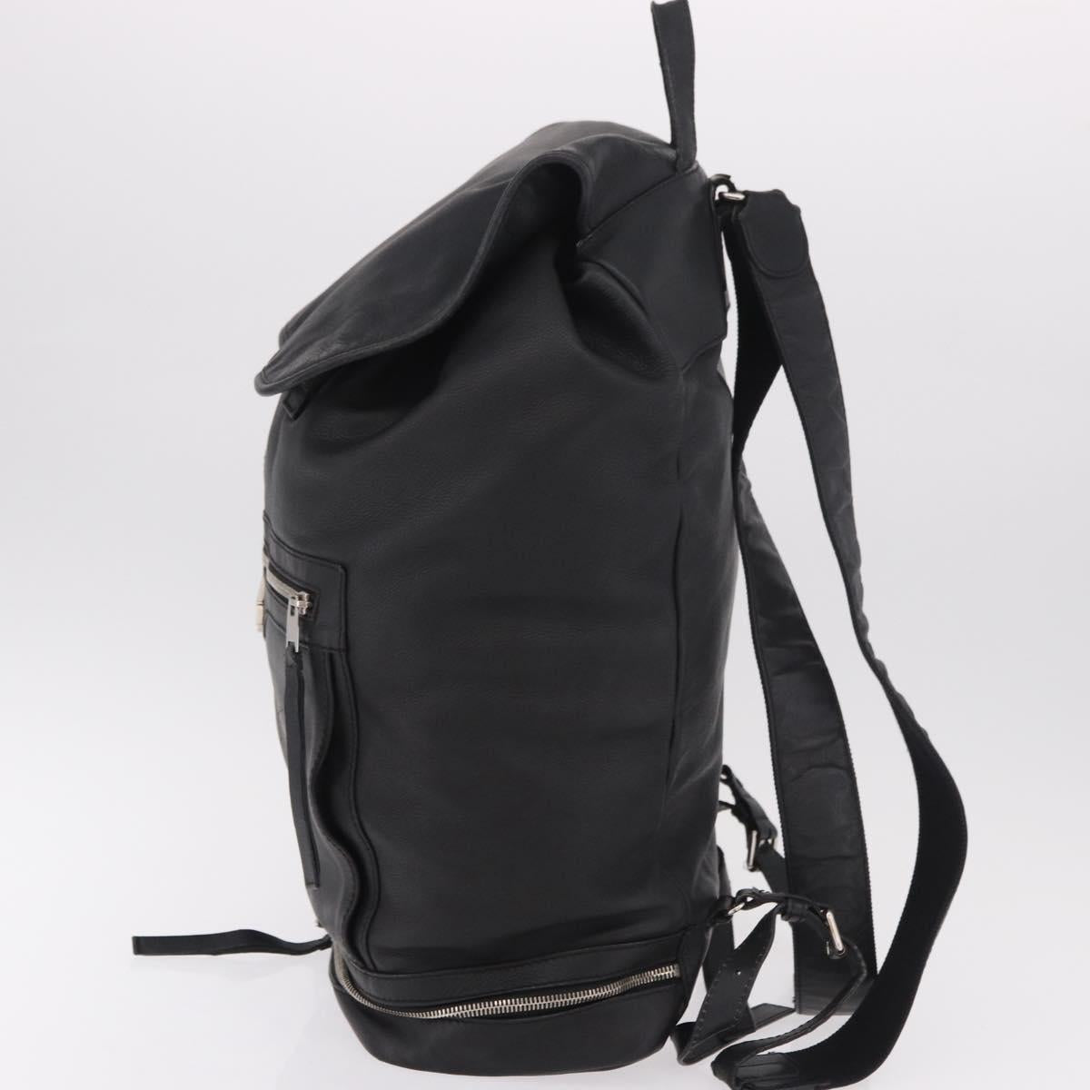 BALENCIAGA Backpack Leather Black Silver 340138 Auth ka4909