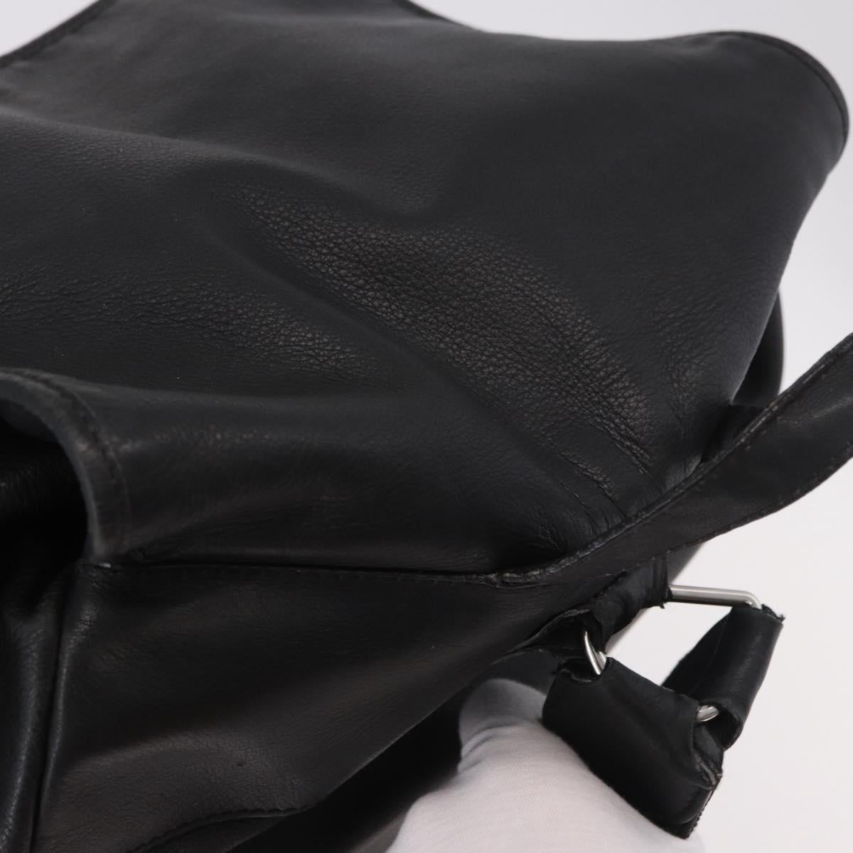 BALENCIAGA Backpack Leather Black Silver 340138 Auth ka4909