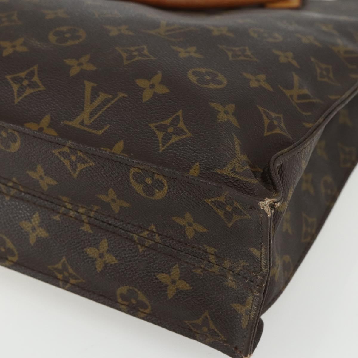 LOUIS VUITTON Monogram Sac Plat Hand Bag M51140 LV Auth ka491