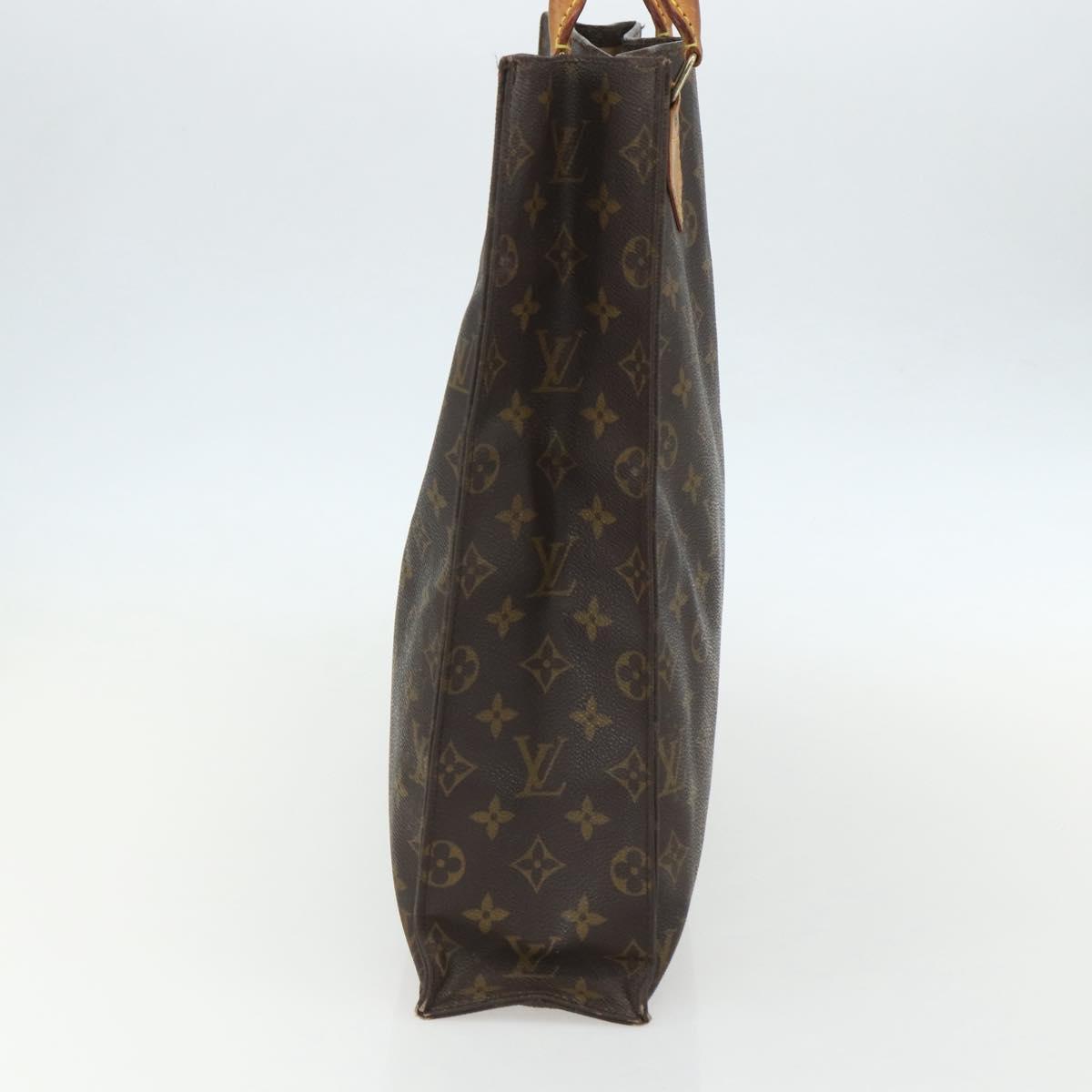 LOUIS VUITTON Monogram Sac Plat Hand Bag M51140 LV Auth ka491