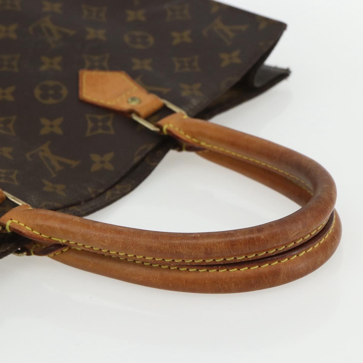 LOUIS VUITTON Monogram Sac Plat Hand Bag M51140 LV Auth ka491