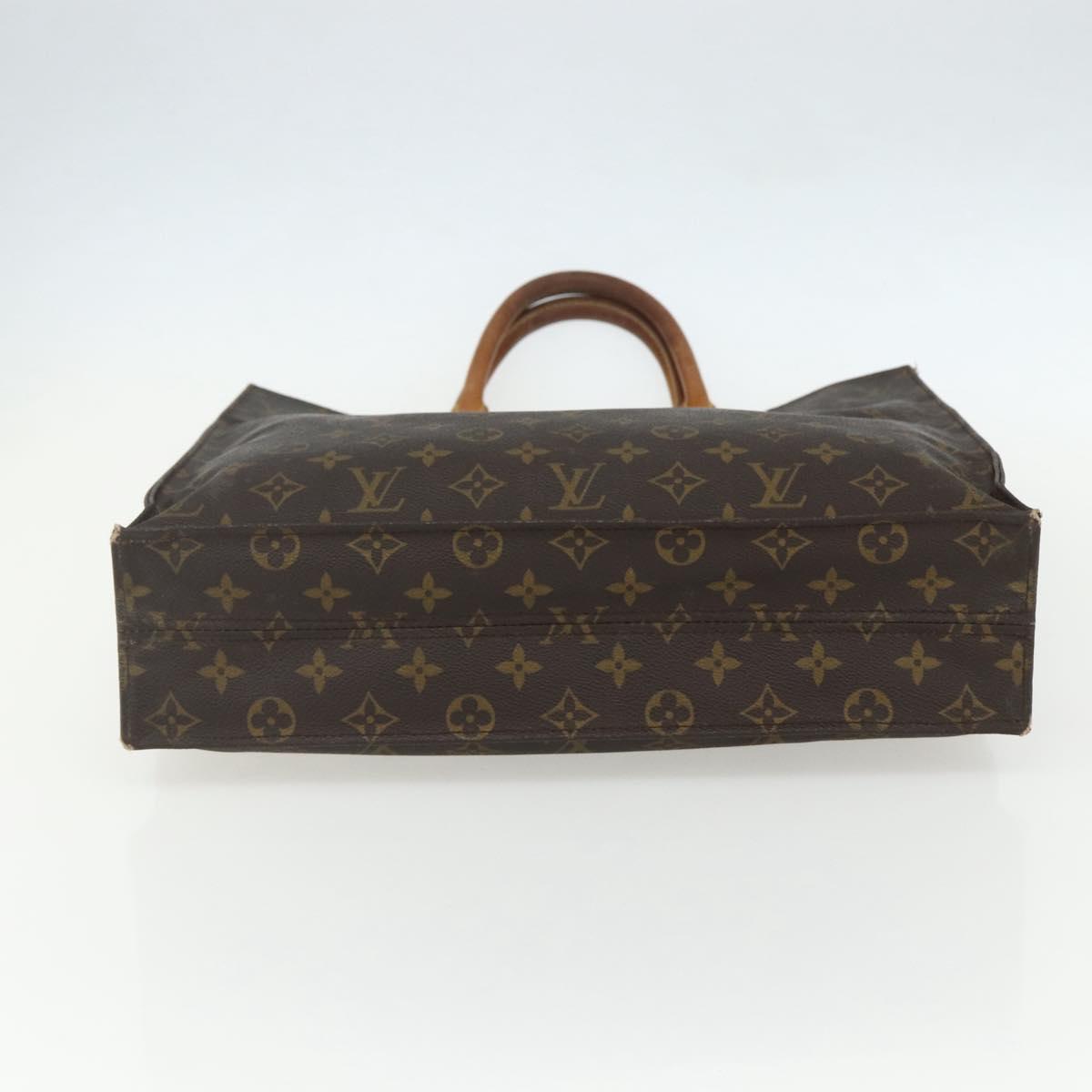 LOUIS VUITTON Monogram Sac Plat Hand Bag M51140 LV Auth ka491