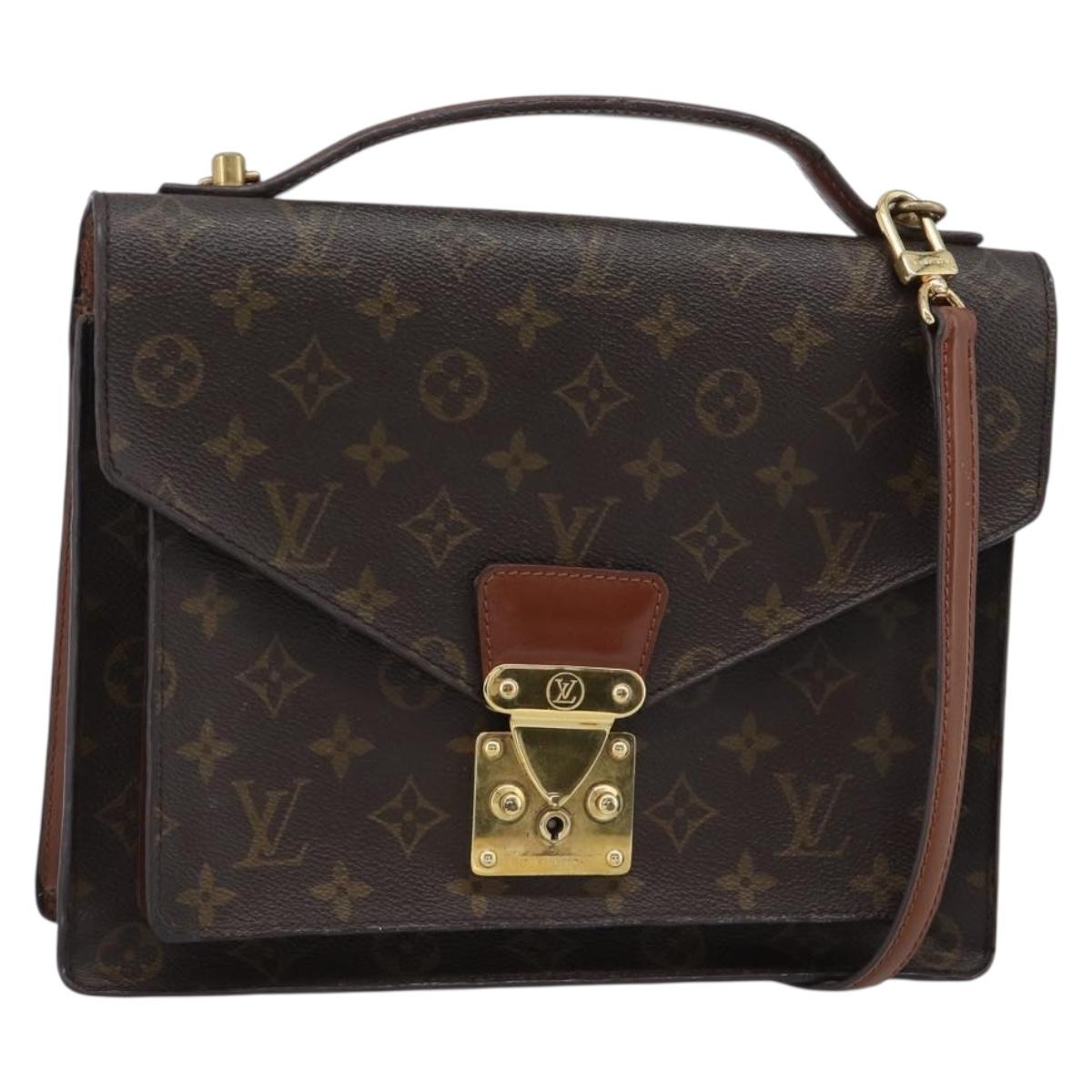 LOUIS VUITTON Monogram Monceau 28 Hand Bag M51185 LV Auth ka4910
