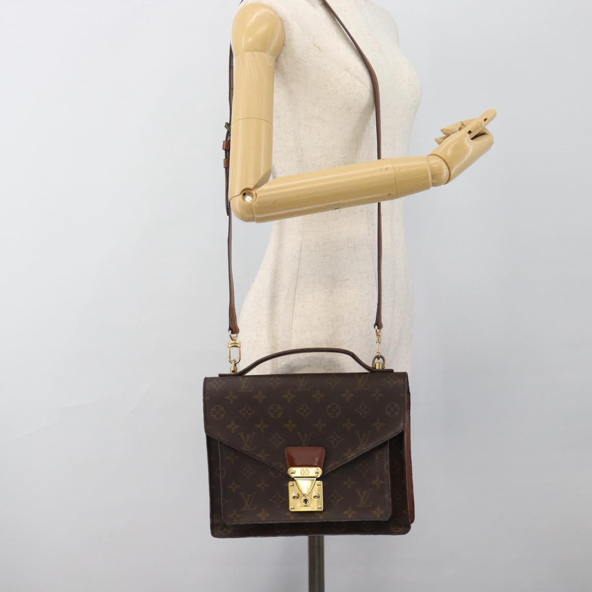 LOUIS VUITTON Monogram Monceau 28 Hand Bag M51185 LV Auth ka4910