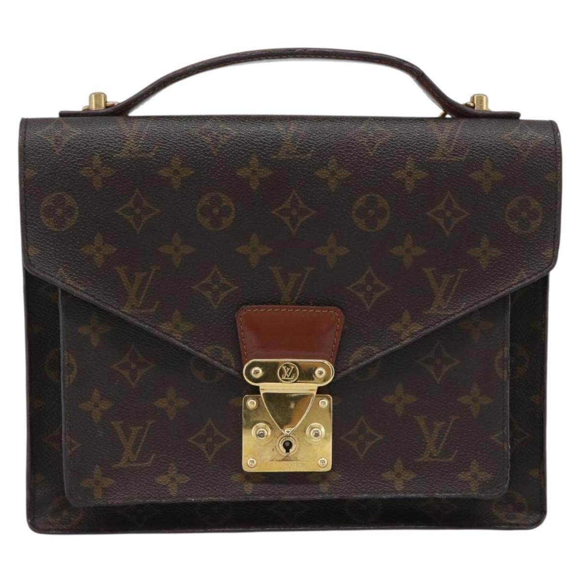 LOUIS VUITTON Monogram Monceau 28 Hand Bag M51185 LV Auth ka4910
