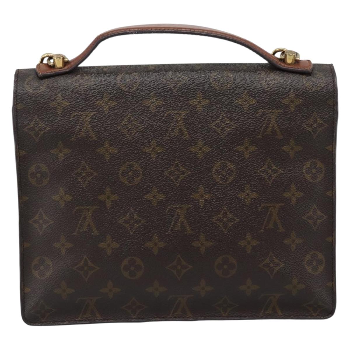 LOUIS VUITTON Monogram Monceau 28 Hand Bag M51185 LV Auth ka4910
