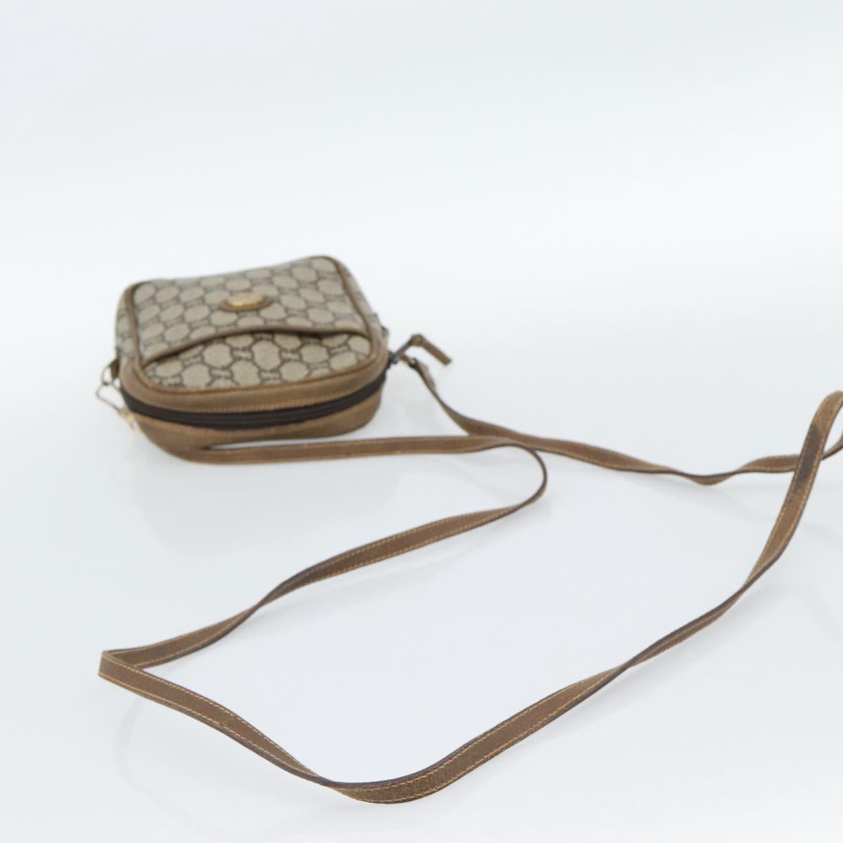 GUCCI GG Plus Supreme Shoulder Bag PVC Beige Auth ka4917
