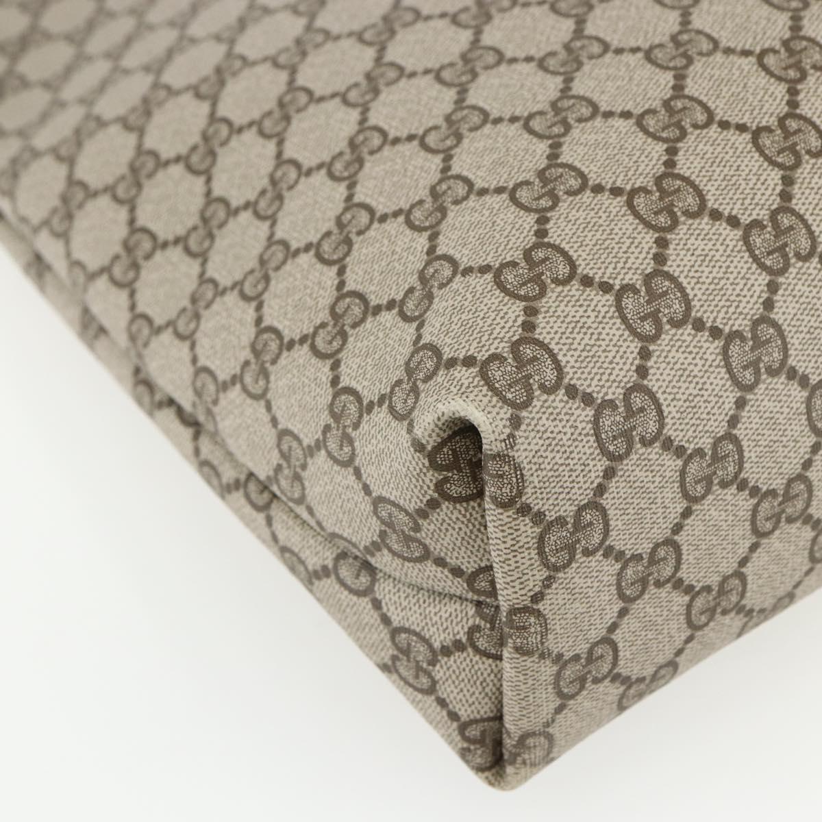 GUCCI GG Supreme Web Sherry Line Tote Bag PVC Beige Red 39 02 003 Auth ka492