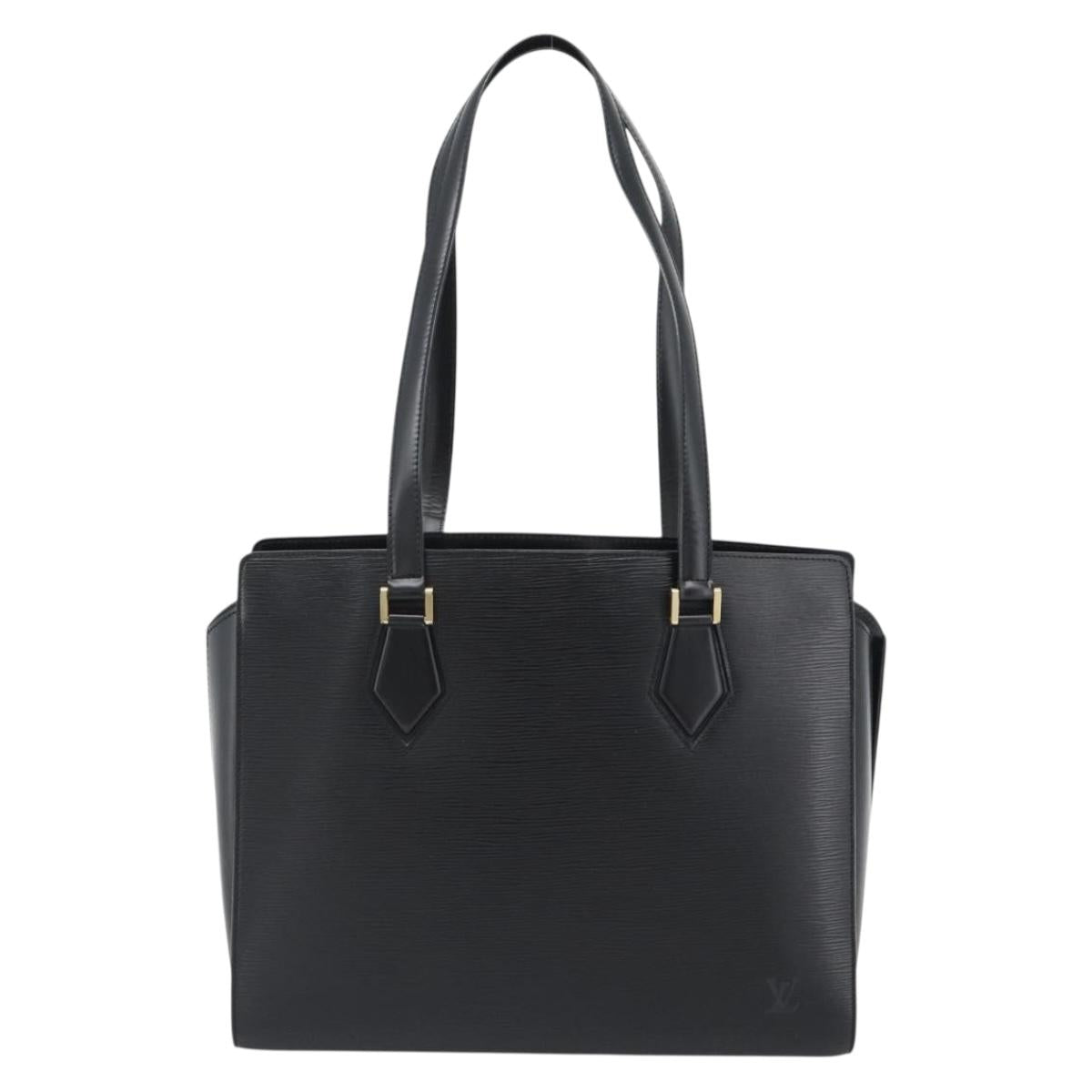 LOUIS VUITTON Epi Duplex Tote Bag Black M52422 LV Auth ka4922A