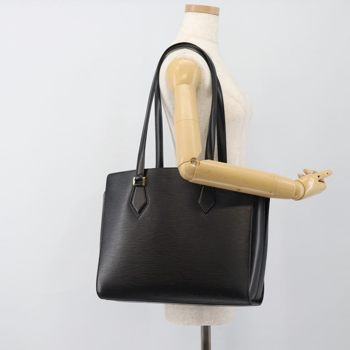 LOUIS VUITTON Epi Duplex Tote Bag Black M52422 LV Auth ka4922A