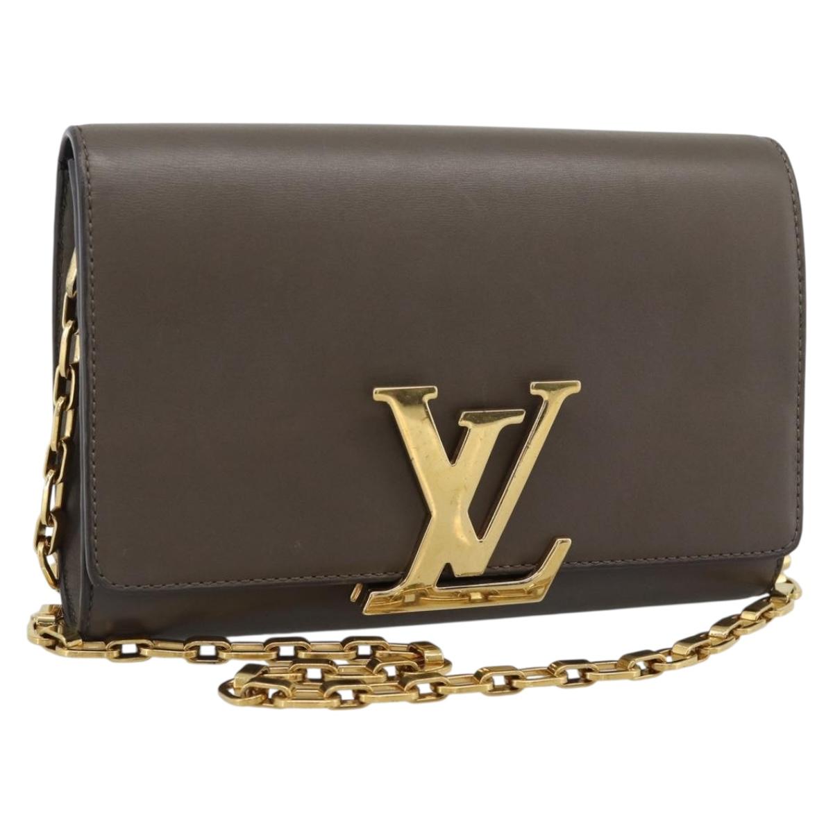 LOUIS VUITTON Pochette Louise GM Shoulder Bag Leather Gurege M94647 Auth ka4925V
