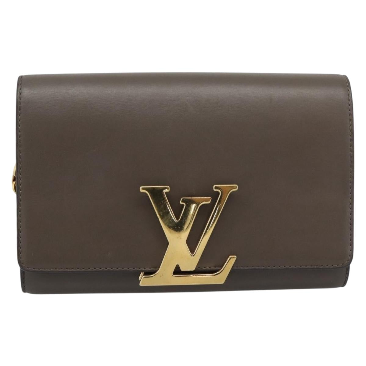 LOUIS VUITTON Pochette Louise GM Shoulder Bag Leather Gurege M94647 Auth ka4925V