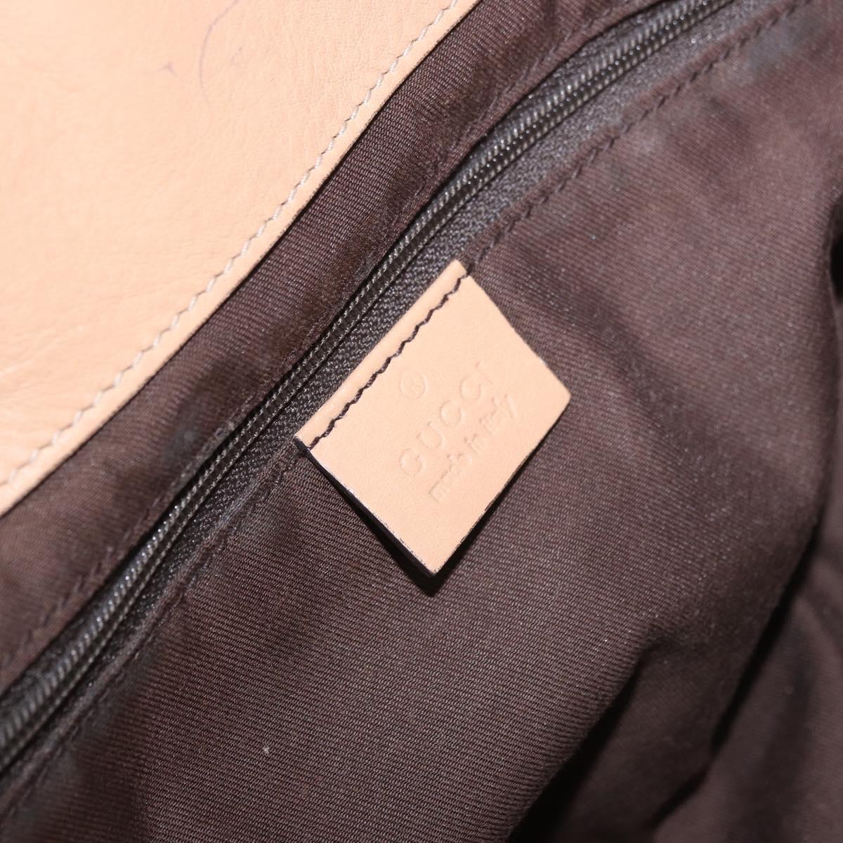 GUCCI GG Canvas Abbey Hand Bag Beige Gold 189831 Auth ka4927