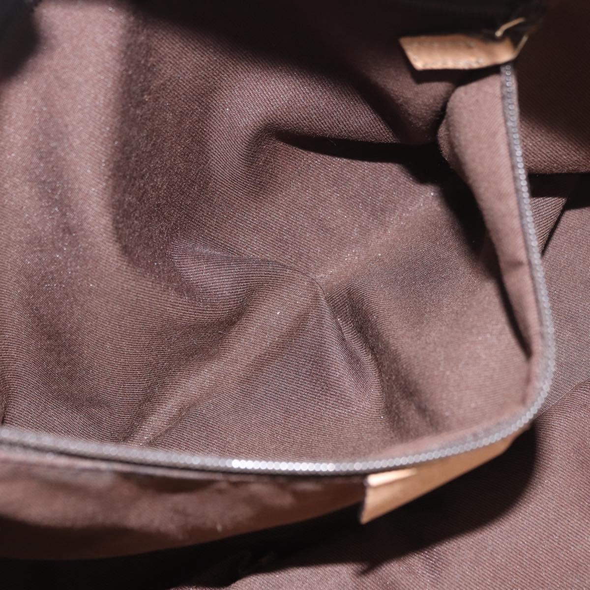 GUCCI GG Canvas Abbey Hand Bag Beige Gold 189831 Auth ka4927