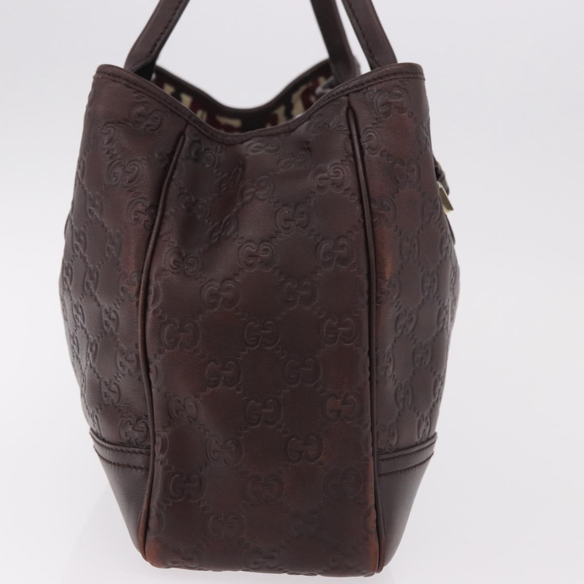 GUCCI GG Canvas Guccissima Princess Bag Leather Brown Gold 163805 Auth ka4928A