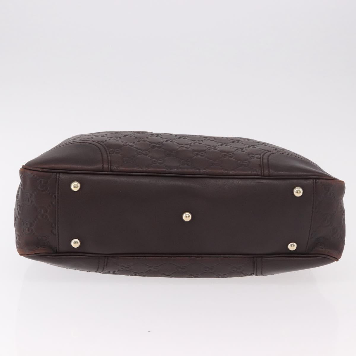 GUCCI GG Canvas Guccissima Princess Bag Leather Brown Gold 163805 Auth ka4928A