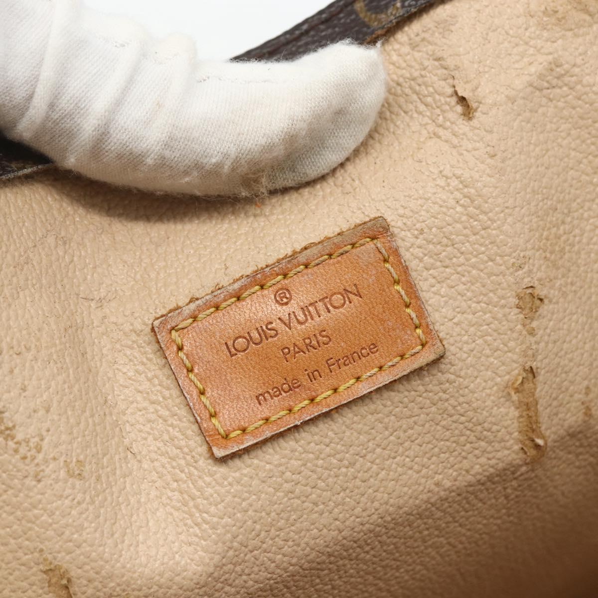 LOUIS VUITTON Monogram Sac Plat Hand Bag M51140 LV Auth ka493