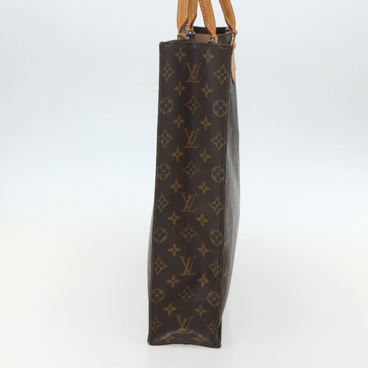 LOUIS VUITTON Monogram Sac Plat Hand Bag M51140 LV Auth ka493