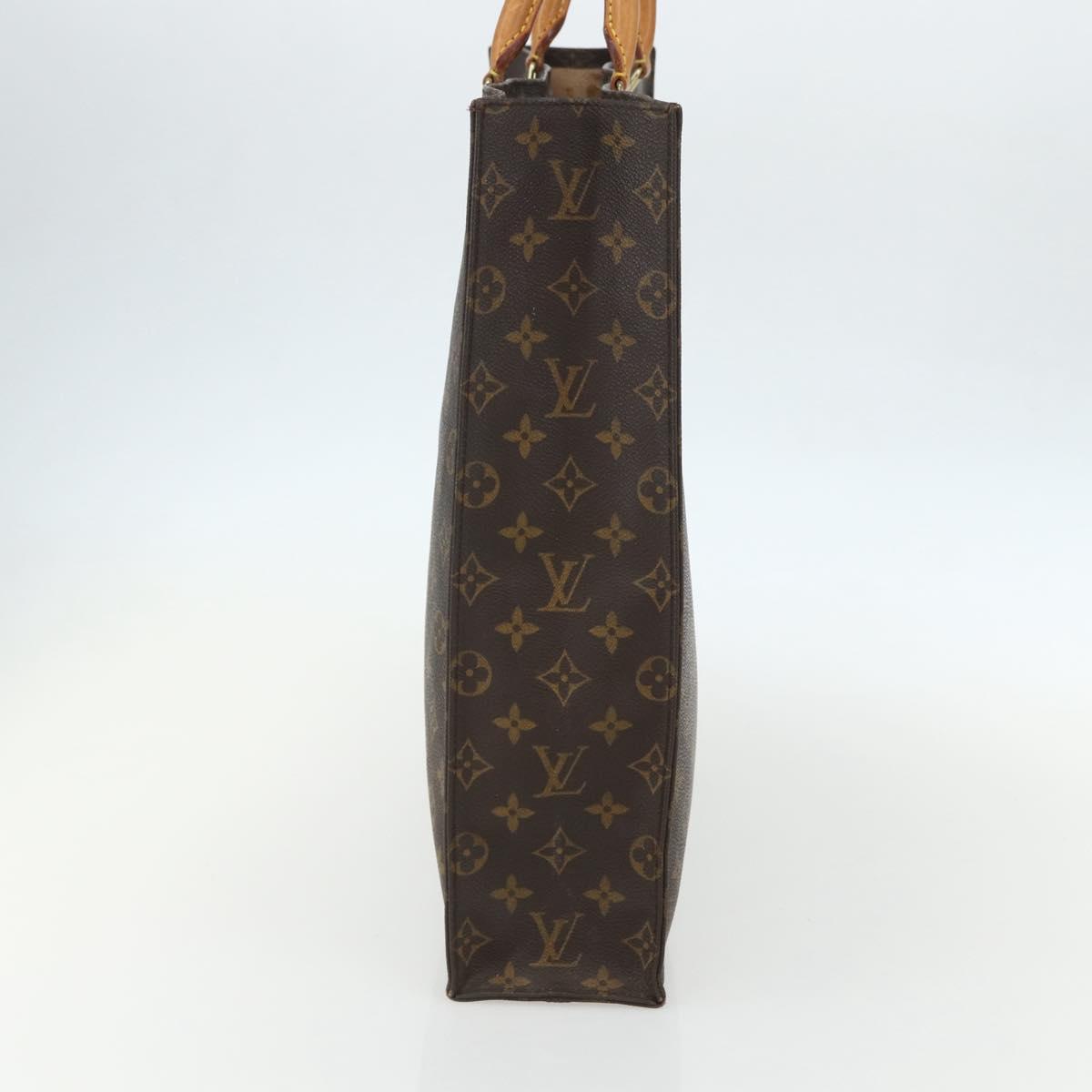 LOUIS VUITTON Monogram Sac Plat Hand Bag M51140 LV Auth ka493