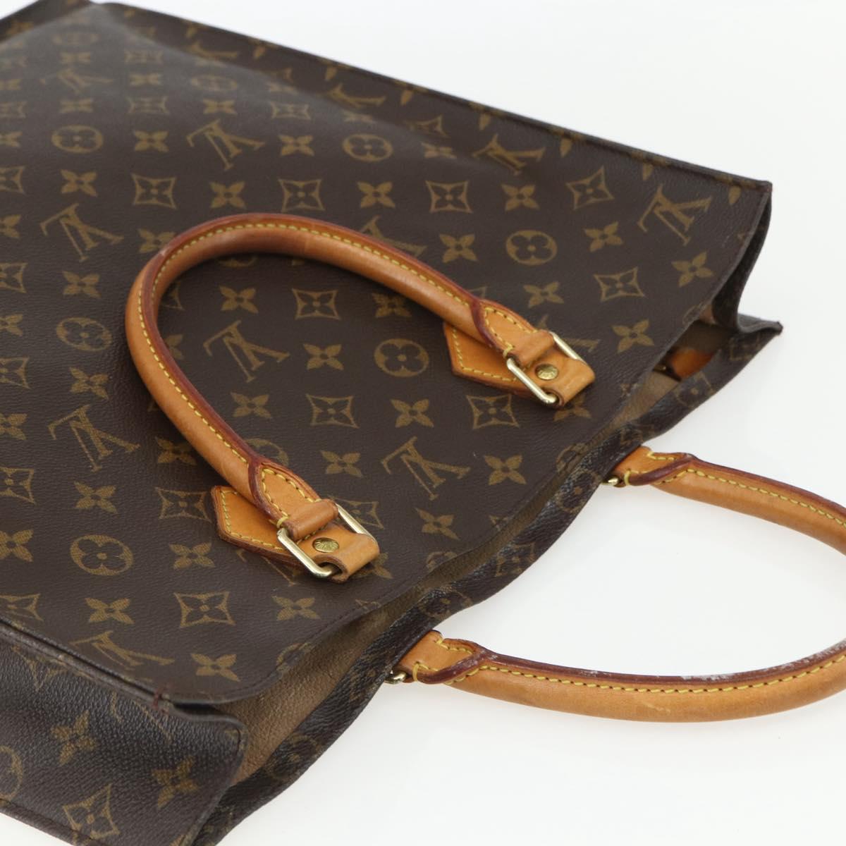 LOUIS VUITTON Monogram Sac Plat Hand Bag M51140 LV Auth ka493