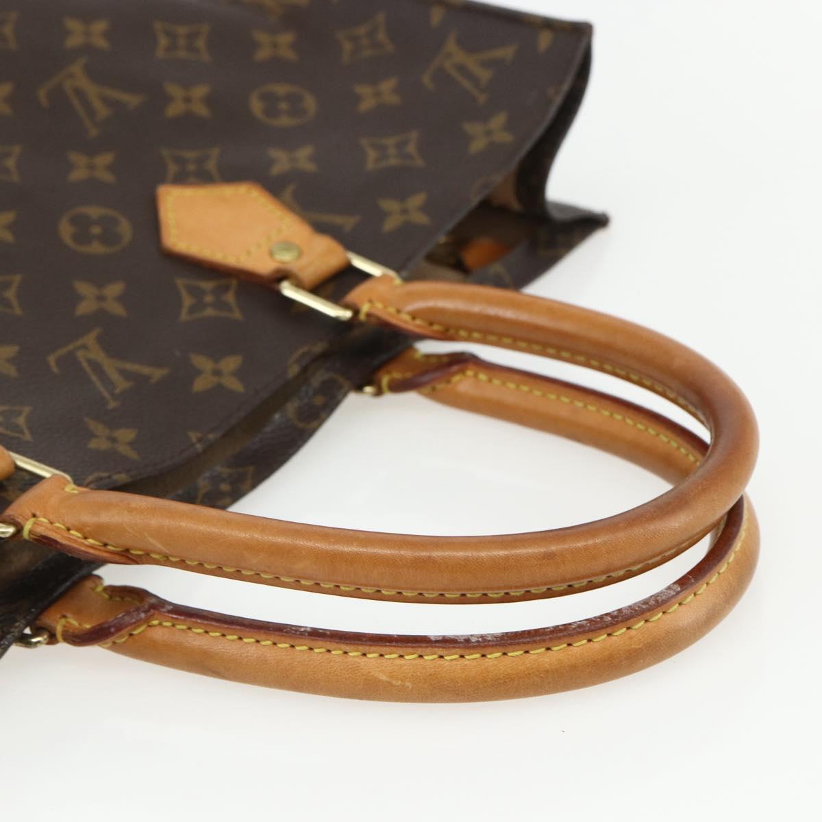LOUIS VUITTON Monogram Sac Plat Hand Bag M51140 LV Auth ka493